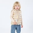 thumbnail image 3 of URMAGIC Toddler Kids Sleeveless Down Bear Ear Hooded Jacket Baby Girls Boys Winter Puffer Vest Waistcoat, 3 of 11