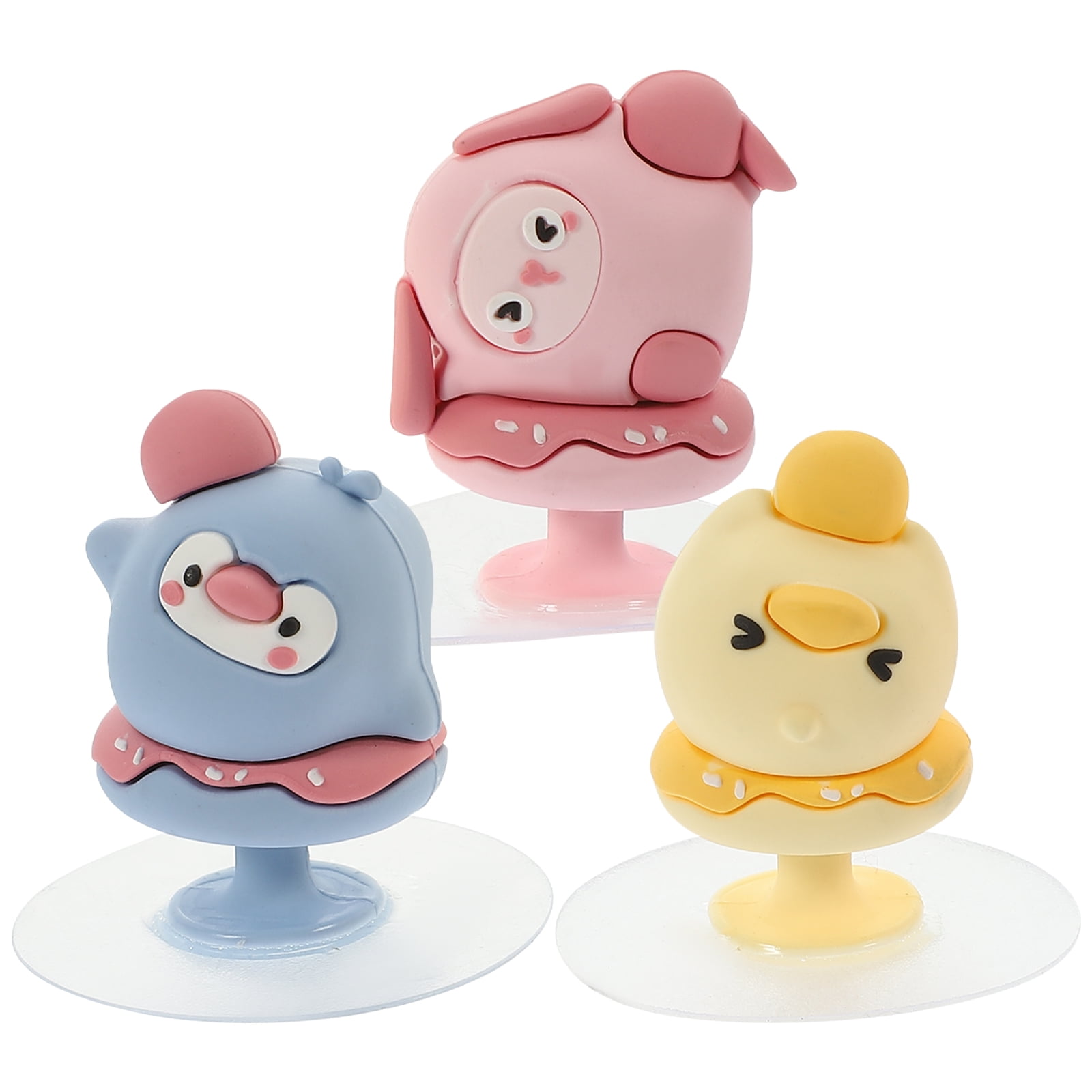 3Pcs Lavatory Lifting Knobs No Punching Sticky Lifter Toilet Cover