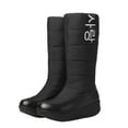 thumbnail image 5 of Mepaouo Waterproof Snow Boots for Women Mid Wide Calf Platform Outdoor Walking Winter Boots(Black,5.5), 5 of 7