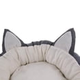 thumbnail image 5 of mascota perro cachorro cama redonda suave felpa cálida casa nido estera almohada gris Adepaton LN-0402, 5 of 5