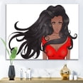thumbnail image 2 of Designart ' Portrait of African American Female XIV ' Modern Canvas Wall Art Print, 2 of 4