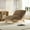 Brown, variant on Modern Armless Accent Chair - Soft Corduroy Lounge Sofa for Living Room & Bedroom, Ergonomic Backrest, Single Seat, Brown, Easy Assembly