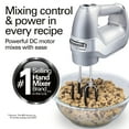 thumbnail image 2 of Hamilton Beach Professional 7-Speed Electric Hand Mixer, with SoftScrape Beaters, Whisk, Dough Hooks & Case, Silver, 2 of 8