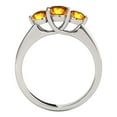 thumbnail image 4 of Mauli Jewels Engagement Rings for Women 2.15 Carat Three Stone Citrine Ring 4-prong 10k White Gold, 4 of 7