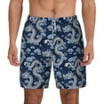 thumbnail image 3 of Uemuo Dragons Pattern Mens Swim Trunks Quick Dry Board Shorts with Mesh Lining, Stretch Beach Shorts Quick Dry No-Chafing Board Shorts-Large, 3 of 9
