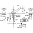 thumbnail image 2 of Retro 3-hole basin mixer Paffoni Iris IRV058CR Chrome Automatic waste 11/4, 2 of 3