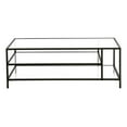thumbnail image 5 of Henn&Hart Black Bronze Coffee Table with Glass Shelves, 5 of 9