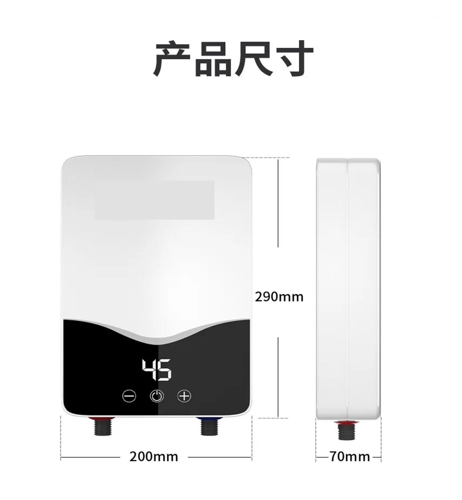 Instant Tankless Water Heater For Bathroom, 5.5kw Electric Instant Hot Water Heater With Self-modulating,Overheating Protection ,Safety Protections