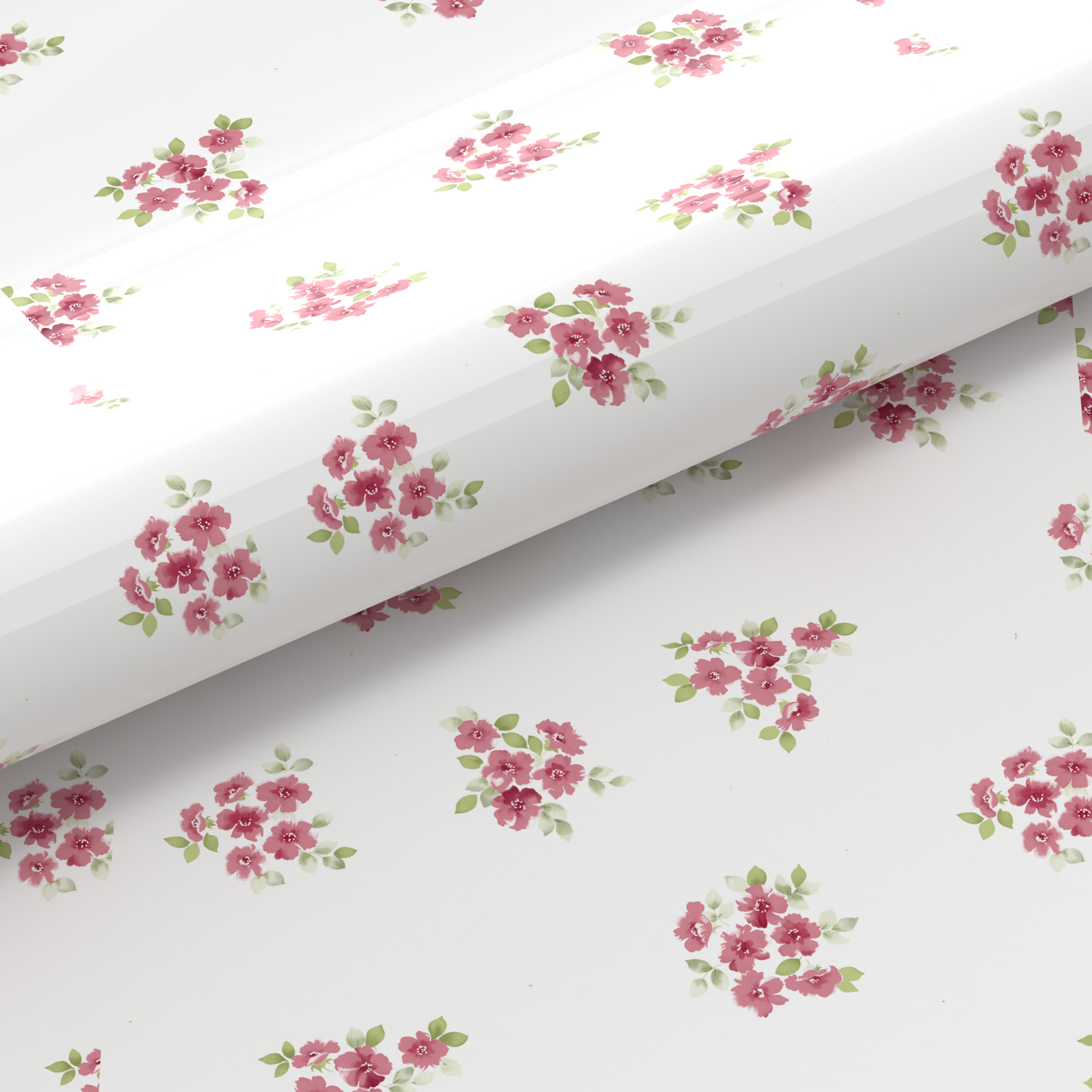 Color Sense 4-Piece Queen Brushed Percale Sheets, Pink Floral photo 5