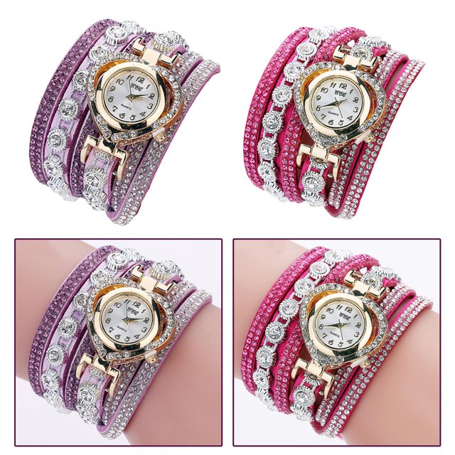 Reloj de de mujer con correa de cristal. Ver joyas Yinane reloj de pulsera de cristal para mujer