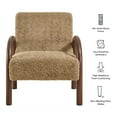 thumbnail image 3 of Lunet Faux Shearling Accent Armchair in Sand, 3 of 9