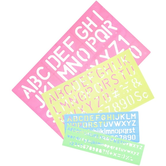 UEETEK Stencil Numbers Alphabet Tracing Board Assorted Color 4Pcs