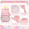 thumbnail image 6 of Soda Candy Backpack, Ideal School Backpack Cute Large Capacity Kawaii Bookbag with Reflective Strip, Pink, 6 of 8