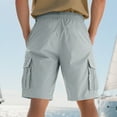 thumbnail image 7 of Mens Plus Size Cargo Shorts Lightweight Elastic Waist Quick Dry Shorts with Pockets for Big and Tall for Outdoor Hiking Beach Gym Shorts, 7 of 7