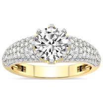 IGI Certified 2 Carat Round Shape Lab Grown Diamond Engagement Ring | 14K White Gold | Titania Luxe Eight Prong Lab Diamond Ring | FG-VS1-VS2 Quality Friendly Diamonds