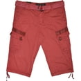 thumbnail image 6 of X RAY Men's Belted Cargo Long Shorts 18" Inseam Below Knee Length Multi Pocket 3/4 Capri Pants Burgundy Size 38, 6 of 7