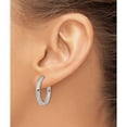 thumbnail image 3 of Stainless Steel Polished 3mm Hinged Hoop Earrings (21 X 22) Made In China sre1470, 3 of 5