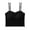 Black, variant on Womens Smocked Tank Tops Summer Trendy Scalloped Crew Neck Cropped Camisole Comfort Stretchy Slim Fit Blouses Daily Layering Going Out Tops