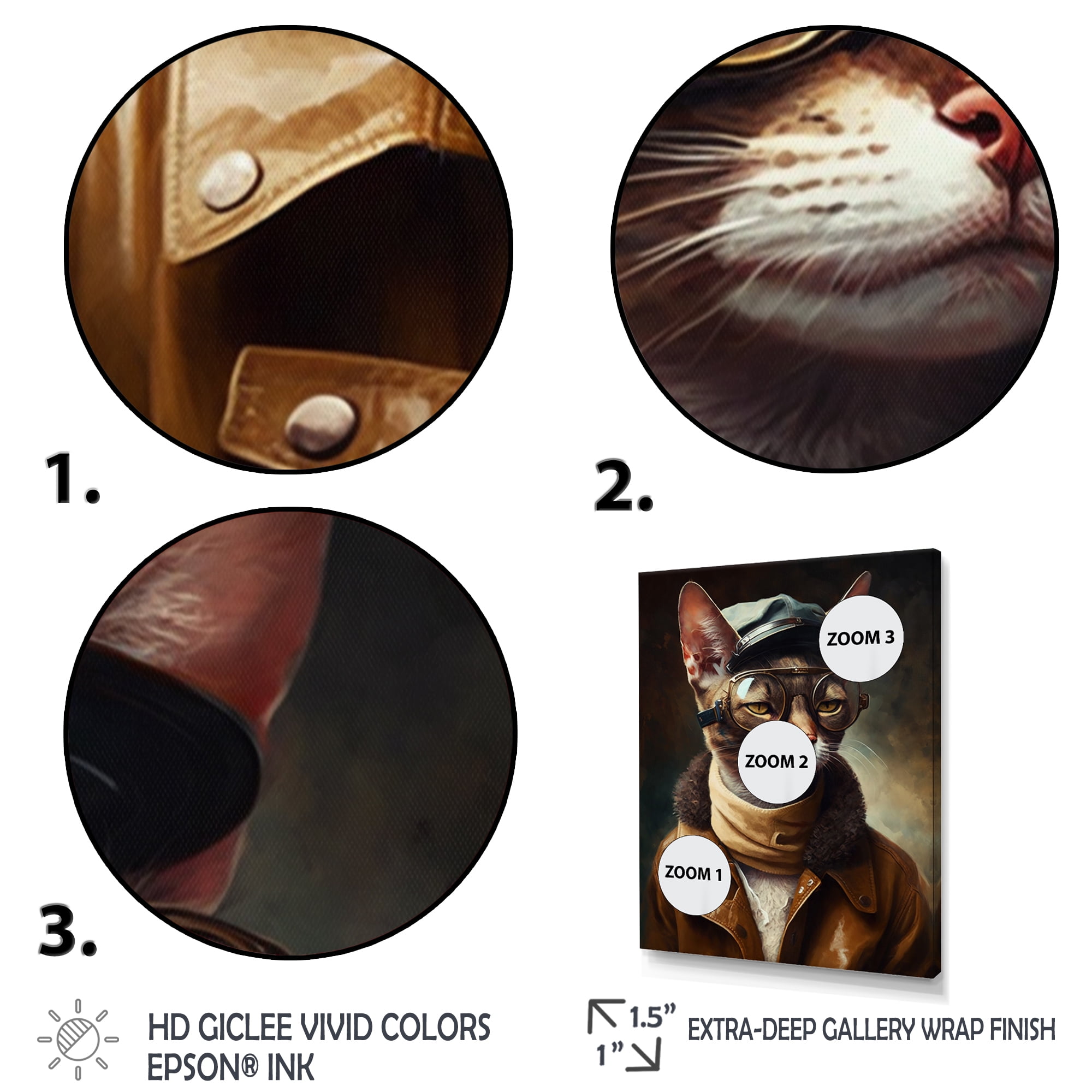 Designart Cat Wearing Clothing I Canvas Wall Art