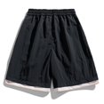 thumbnail image 6 of Plus Size Sweat Pants for Mens Casual Comfy Elastic Waist Striped Drawstring and Bolor-Blocked Quick-drying Beach Pants with Large-Capacity Pockets Shorts for Men, S-4XL, 6 of 9