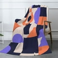 thumbnail image 3 of XMXT Throw Blanket, Colorful Geometric Artistic Shapes Flannel Blanket for Bed Sofa, 50 x 70 inches, 3 of 9