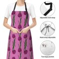 thumbnail image 6 of Pofeuu Tulips Flowers Print Waterproof Apron with Pockets Adjustable Cooking Aprons Kitchen Bib for Baking Household Cleaning, 6 of 8