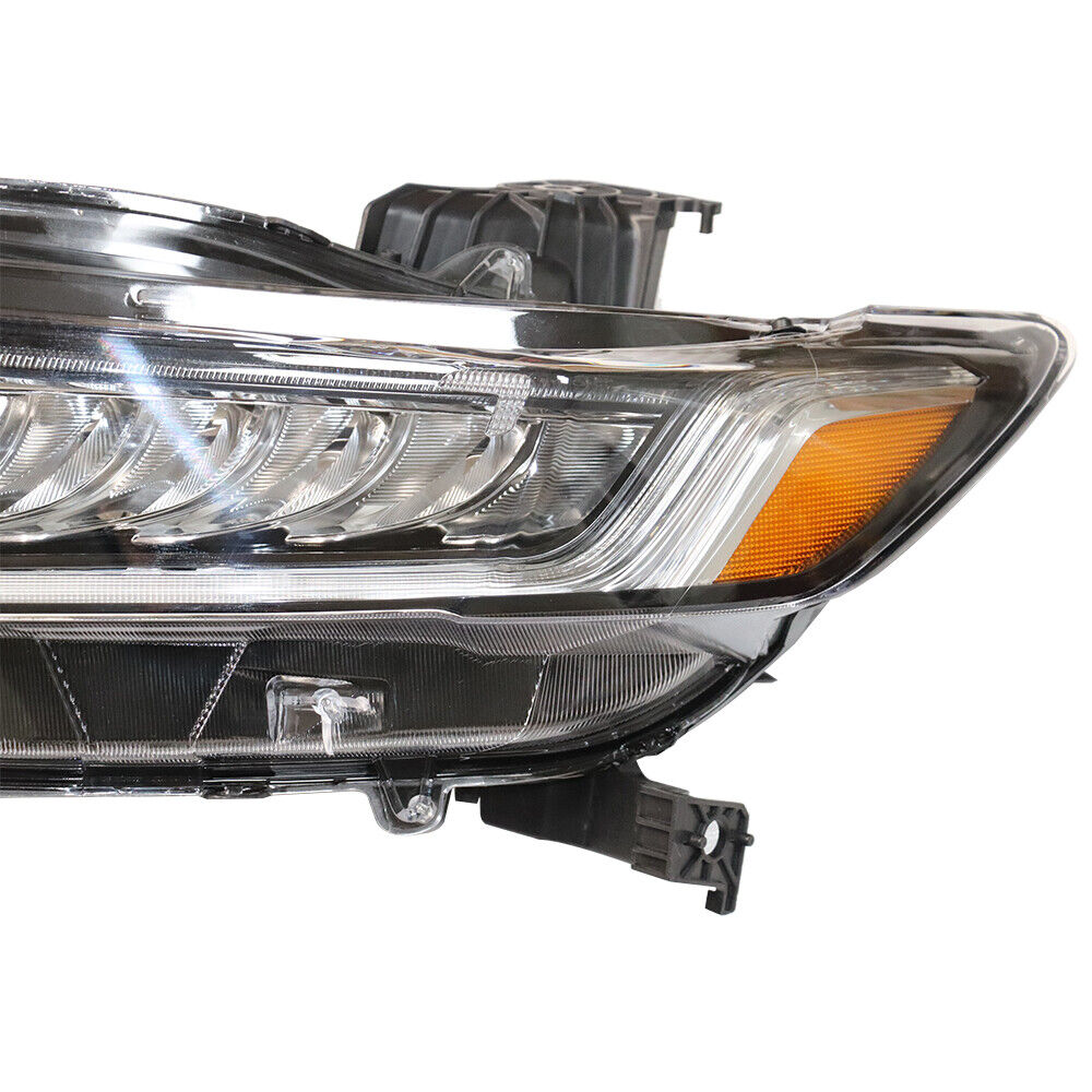 Yibei-tech Full LED Headlight Assembly Pair For 2018-2021 Honda Accord - Chrome Housing, Clear Lens