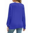 thumbnail image 5 of Fantaslook Fall Sweatshirts for Women Crewneck Long Sleeve Shirts Casual Tunic Tops Lightweight Pullover Sweatshirts, 5 of 8