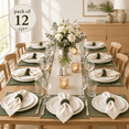 Informal Table Service Durable Plastic & Rayon Napkin Rings Set Of 12 Versatile Table Decor ...