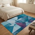 thumbnail image 4 of Area Rugs 4'x6'. Modern Blue Carpet Runner Indoor Outdoor Rugs Home Decor Aesthetic, Abstract Geometric Color Block Minimalist Non Slip Mats Washable Accent Rug for Living Room Bedroom, 4 of 8