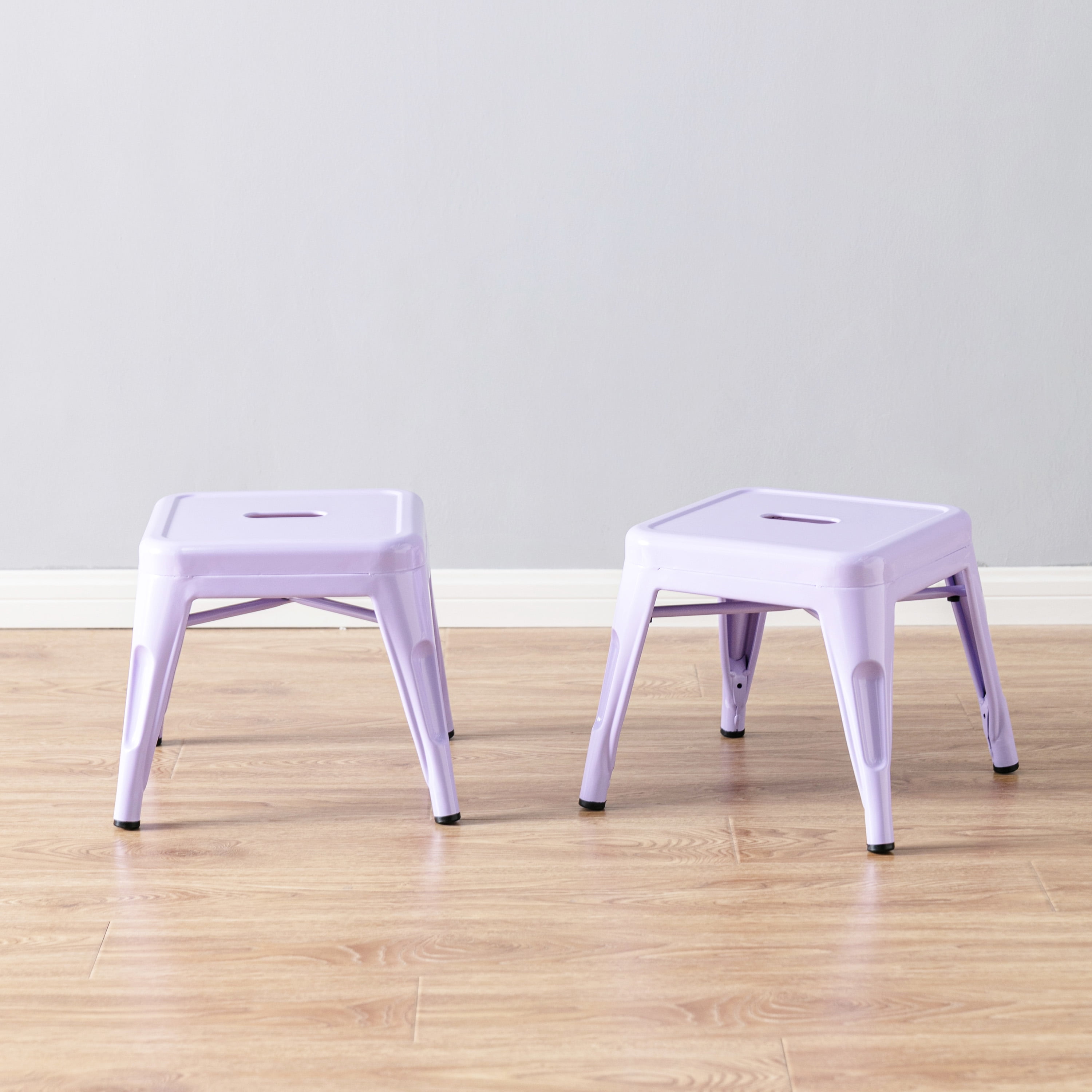 スツール lavender Harper & Hudson Kids Metal Stool - 2 Pack Lavender - Walmart.com