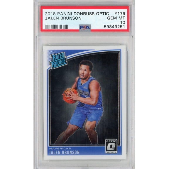 Graded 2018 Panini Donruss Optic Jalen Brunson #179 Rookie RC Basketball Card PSA 10 Gem Mint