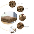thumbnail image 3 of Unique Bargains 100% Cotton Cable Knit Throw Bed Blanket Brown 51" x 59", 3 of 8