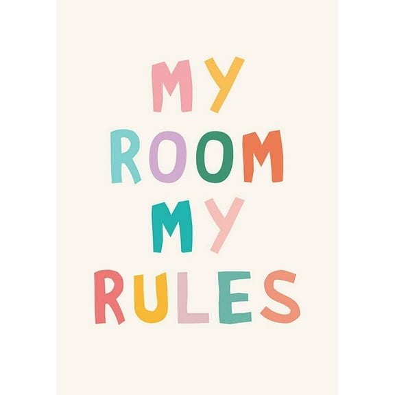 My Room My Rules Print Wall Art, Modern Wall Decor For Living Room Bedroom, 8x12 UNFRAMED