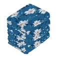 thumbnail image 4 of BZSMCE Towel Cotton Face Towel Soft Hand Towels Fashion Azure Floral Serenity Pattern, 4 of 9