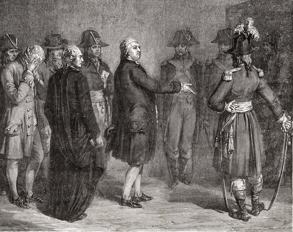 The King Says We Leave Before Going To His Execution 21 January 1793 Louis Xvi1754-1793 King Of France 1774-1792 From Histoire De La Revolution Francaise By Louis Blanc Canvas Art - Ken Welsh Design
