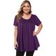 thumbnail image 3 of Camisa casual de manga corta para mujer, talla grande, talla grande, talla 4XL oso de fresa Electrónica, 3 of 5