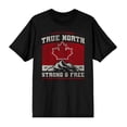 thumbnail image 1 of Proudly Canadian True North Strong & Free Black T-Shirt, 1 of 2