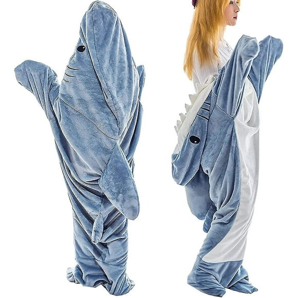 Shark Blanket Hoodie Adult Shark Bodysuit Adult Wearable Blanket Shark Blanket Super Soft And Comfortable Florida