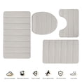 thumbnail image 6 of Bathroom Rugs Sets 4 Piece with Toilet Lid Cover, Non-Slip Bath Rugs for Bathroom, Microfiber Shaggy Absorbent Bathroom Rugs with U-Shaped Toilet Rug Machine Washable Bathroom Rugs, 6 of 8