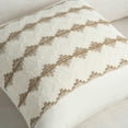 thumbnail image 4 of Fancy Homi Set of 2 Tan Neutral Decorative Throw Pillow Cover 18x18 inch for Couch Bed Sofa, Aesthetic Organic Farmhouse Boho Home Decor, Soft Cotton Accent Macrame Taupe Cushion Case with Tassels, 4 of 7