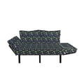thumbnail image 2 of Dog Lover Futon Couch, Cool Canine Elements Paw Marks and Bones Ornamental Abstract Composition Image, Daybed with Metal Frame Upholstered Sofa for Living Dorm, Loveseat, Multicolor, by Ambesonne, 2 of 4