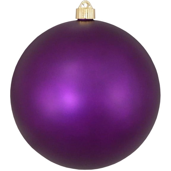 Christmas By Krebs 8" (200mm) Velvet Diva Purple [1 Piece] Extra Large Solid Oversized Huge Big Outdoor Plastic, UV Ball Ornament Hanging Tree Decorations