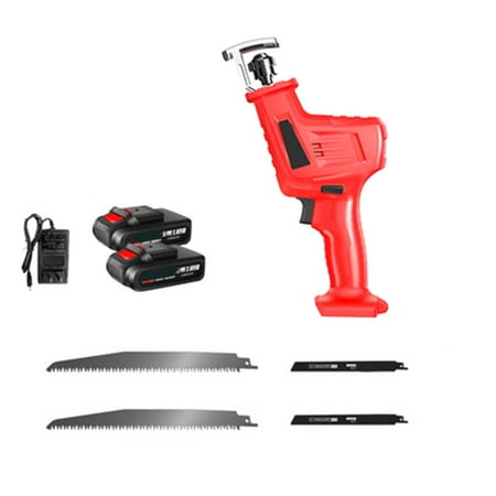 

Hhdxre Multifunctional Reciprocating Saw with Blades 12V LED Rechardeable Saw for Cutting Wood Metal(4#)