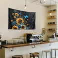thumbnail image 4 of SEANATIVE Sunflower Tapestry Galaxy Butterfly Tapestry for Bedroom Tapestry Wall Hanging Wall Tapestry for Bedroom 36H*24W Tapestry Ceiling Tapestry Tapestry for Kitchen Laundry Room, 4 of 6