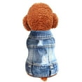 thumbnail image 3 of Dog Jean Jacket, Puppy Blue Denim Lapel Vest Coat , Girl Boy Dog T-Shirt Clothes, Cool and Funny Apparel Outfits, Machine Washable Dog Outfits for Small Medium Dogs Cats, 3 of 9