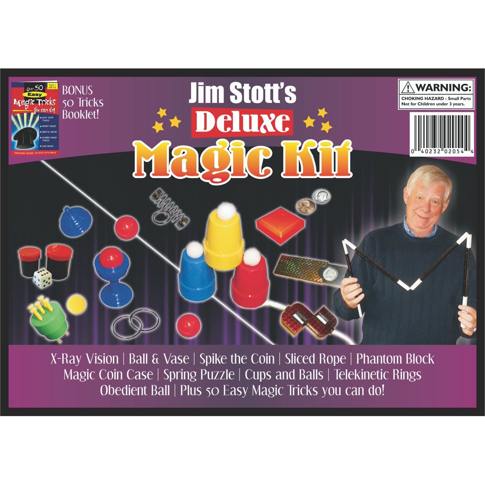 Jim Stotts 'Deluxe Magic Kit' for Kids, Magic Tricks Set for Girls and