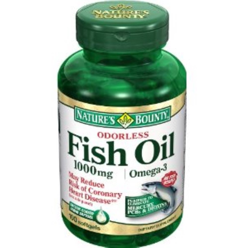 Nature's Bounty Omega3 Fish Oil 1000 mg Softgels 100 Soft Gels (Pack