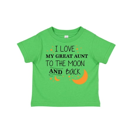 

Inktastic I Love My Great Aunt To The Moon and Back Gift Toddler Boy or Toddler Girl T-Shirt