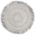 thumbnail image 2 of SAFAVIEH Braided Paisley Transitional Cotton Reversible Area Rug, Light Gray, 6' x 6' Round, 2 of 11
